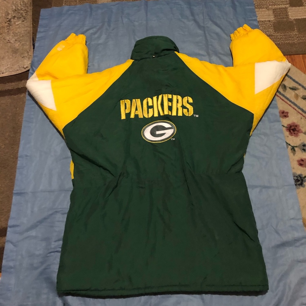Vintage NFL Green Bay Packers quilted coat size L